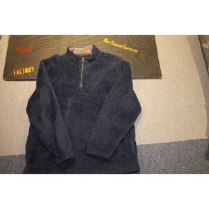 Jachs New York Premium Outdoor Purveyors Zip Pullover - Navy Faux Fur - Size XL